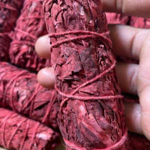 4 Inch Dragon’s Blood Sage Smudge Stick | Herbal Cleansing Bundle